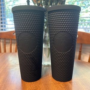 24oz Starbucks black studded tumblers